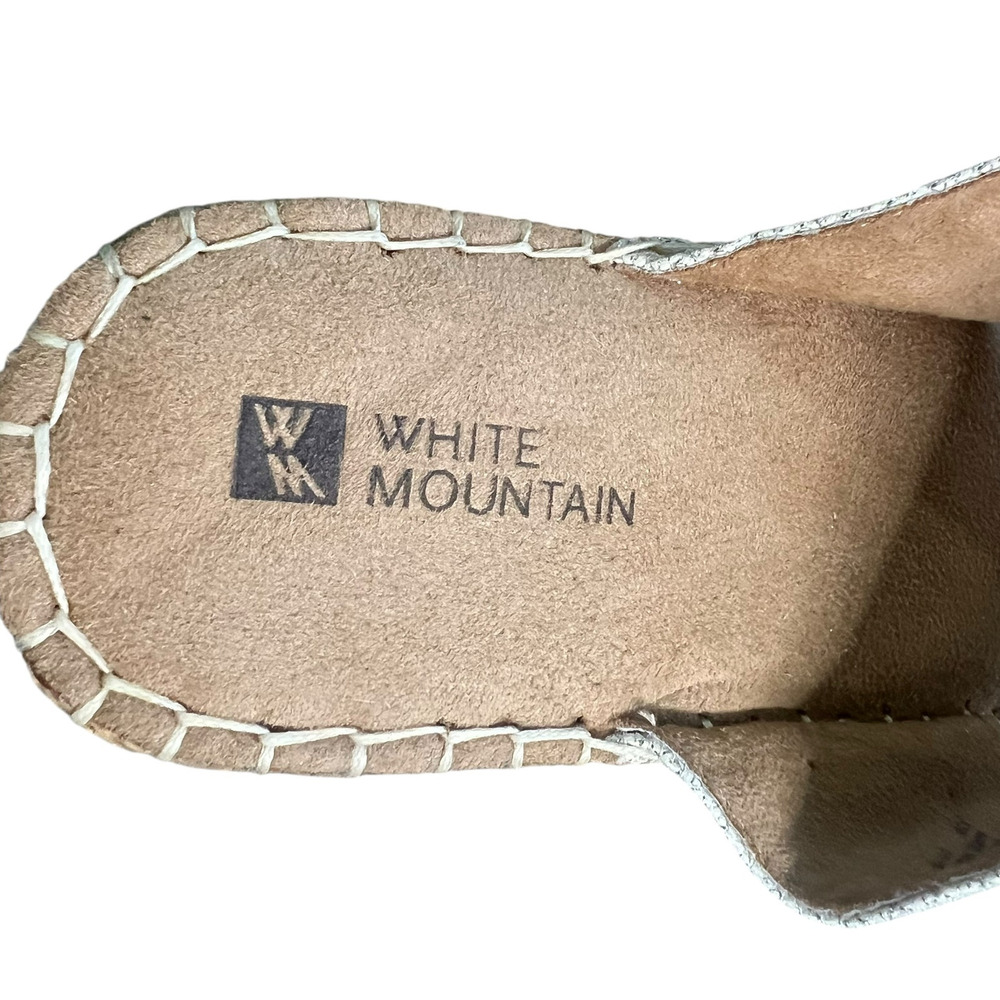 White Mountain  Gold Metallic Thong Jute Sandal Gold Hardware Women's Size 9 - Picture 4 of 10